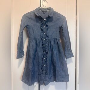 Brooks Brothers Chambray Cotton‎ Denim Shirt Kids Dress Size 10